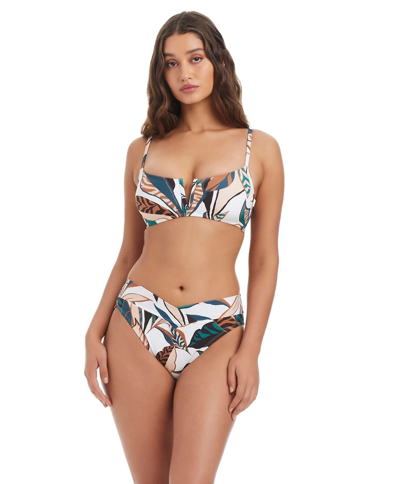 Bar Iii Women's Safari Chic V-Wire Over-The-Shoulder Bralette, Macy's Exclusive