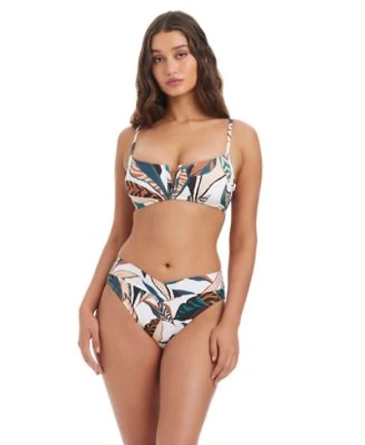 Bar Iii Womens Safari Chic V Wire Over The Shoulder Bralette Bottoms