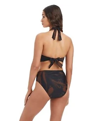 Bar Iii Womens Palm Breeze Banded Sweetheart Neck Bra Bottoms