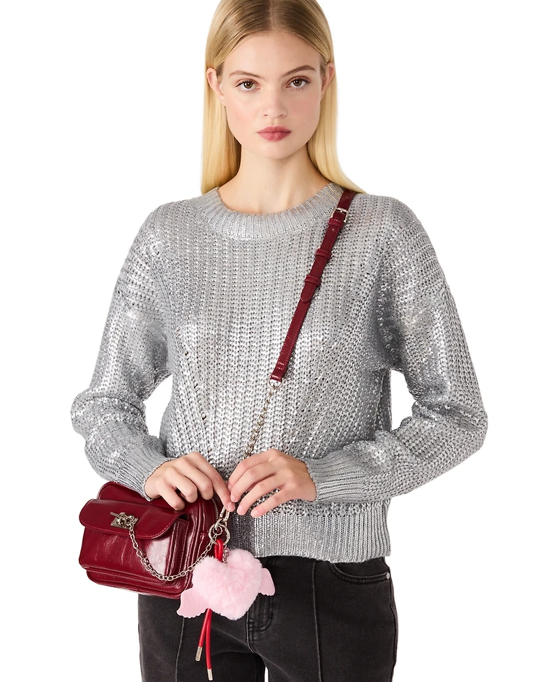 Madden Girl Heart Pom and Cherry Bag Charms