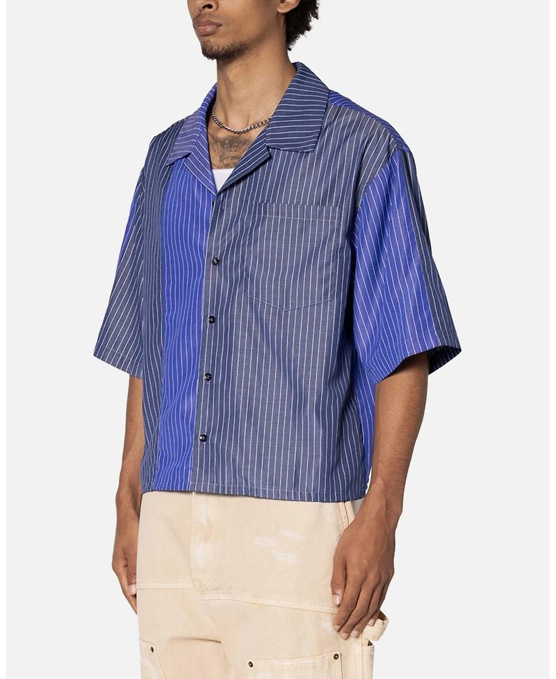 Loiter Men's Cropped Panel Stripe Short Sleeve T-Shirt