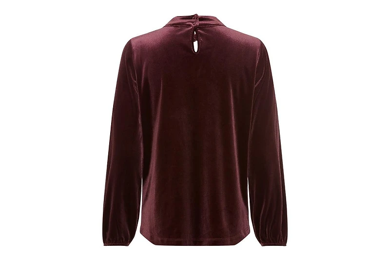 Olsen Women's Velvet Peekaboo Top