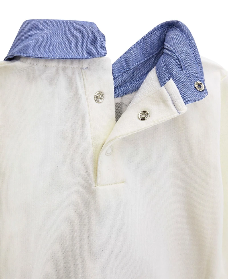 Guess Baby Boys Long-Sleeve Sweatshirt and Denim Pants, 2-Piece Set