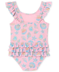 Angel Beach Toddler Girls 2T-5T Square Neck One-Piece Swimsuit