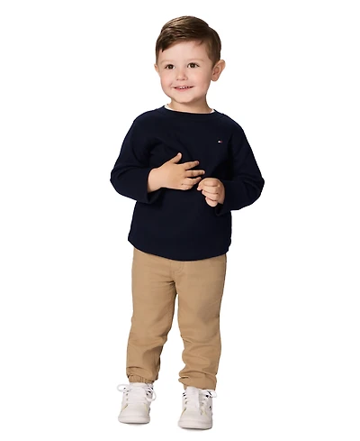 Tommy Hilfiger Boys Toddler 2T-4T 3-Piece Thermal T-Shirt, Jersey T-Shirt and Jogger Set