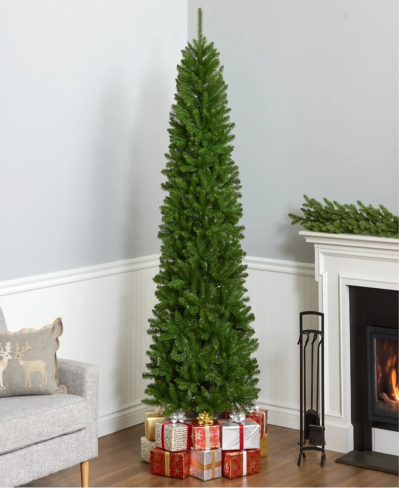 National Tree 7.5' Kingswood Fir Hinged Pencil Tree