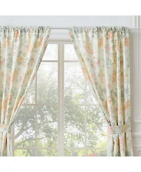 Greenland Home Fashions Chloe Light Filtering Semi Sheer 3" Rod Pocket Window Panel Pair 42" x 84" Pastel
