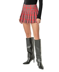 English Factory Women's Plaid Mini Skirt