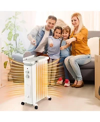 Sugift 1500W Portable Oil Filled Radiator Heater with 3 Heat Settings