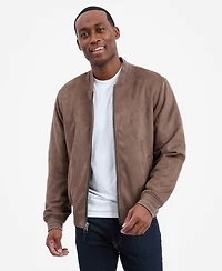 Michael Kors Men's Faux Suede Bomber Jacket
