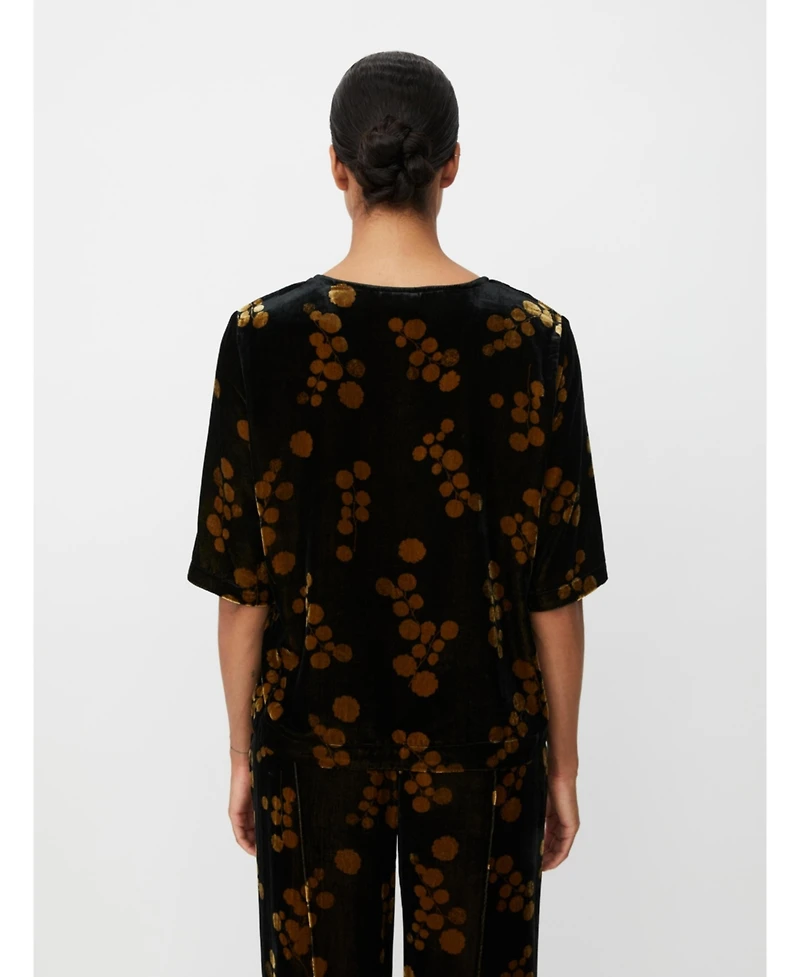 Masai Copenhagen Women's Estela V-Neck Short Sleeve Blouse