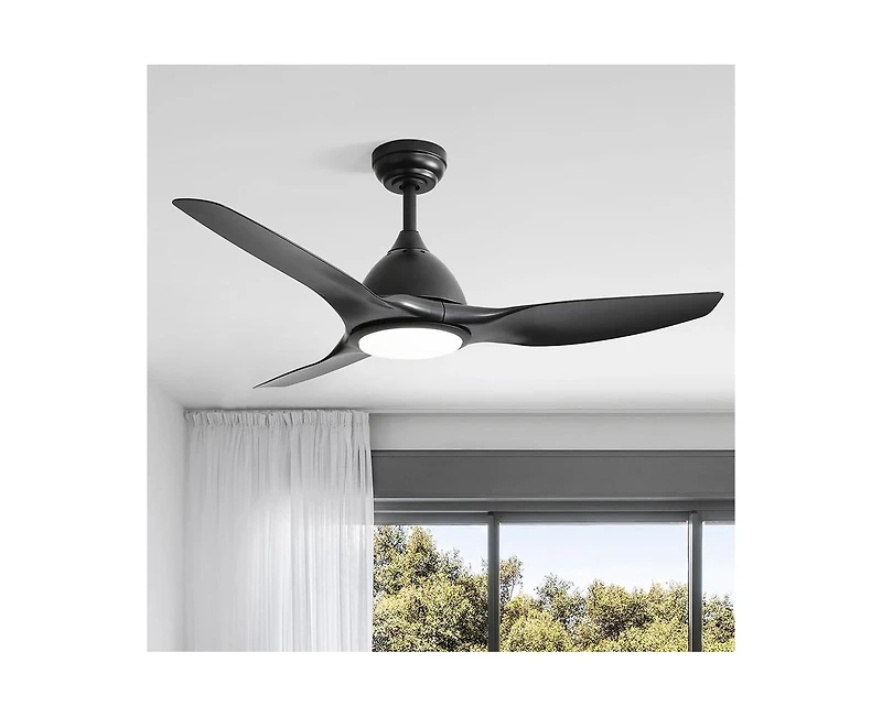 Sofucor 52-inch Modern 3-Blade Ceiling Fan with Six Speed Remote Control and Timing Function for Indoor