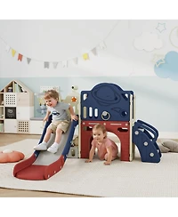 Qaba 8 in 1 Toddler Slide Set for Kids Ages 1-6 Indoor Outdoor Playground