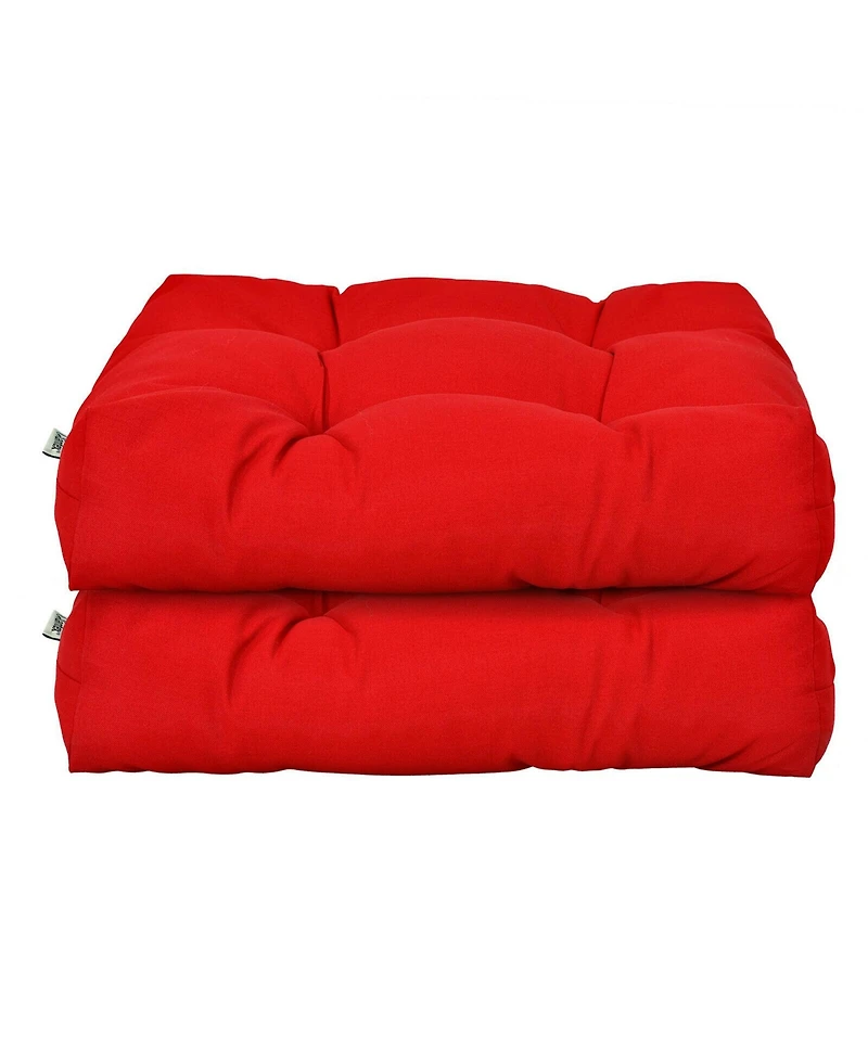 21 Inch x 21 Inch Patio Chair Seat Cushion Pads for Indoor and Outdoor-Red