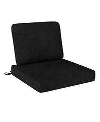 Sugift 2-Pack Outdoor Patio Cushion Set with Removable Covers-Black