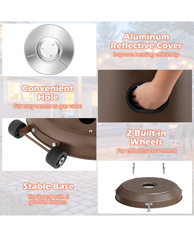 Sugift 50000 Btu Propane Patio Heater with Round Table Design