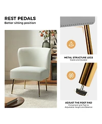 Hulala Home Contemporary Pastene Accent Chair with Nailhead Trim