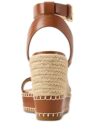 Lauren Ralph Women's Hilarie Ankle-Strap Espadrille Platform Wedge Sandals