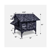 Wagstro RoofHaus Outdoor Heated Cat House in Night Camo