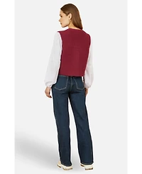 Yumi Women's Knitted Pullover Waistcoat