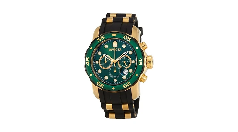 Invicta Men's Pro Diver Quartz Multifunction Green Dial Watch