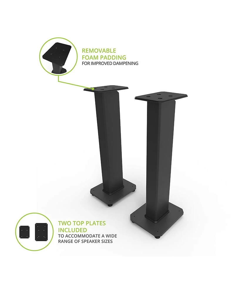 Kanto SX30 30" Fillable Speaker Stands with Isolation Feet - Pair (Black)