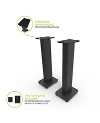 Kanto SX30 30" Fillable Speaker Stands with Isolation Feet - Pair (Black)