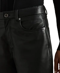 Reiss Women's Leather Slim-Leg Pants