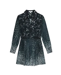 Reiss Women's Printed Pleated Shirt Dress