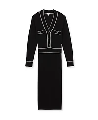 Reiss Women's Wool-Blend Tipped with Cashmere Dress