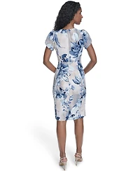Calvin Klein Petite Printed Short-Sleeve Midi Dress