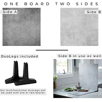 V-flat World Duo Board 24x24" Surface Board, Iced Concrete/Midnight Cement
