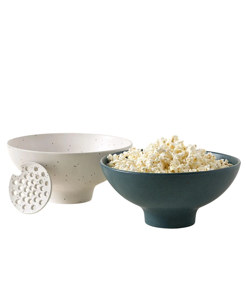 Uncommon Goods Popcorn Bowl With Kernel Sifter