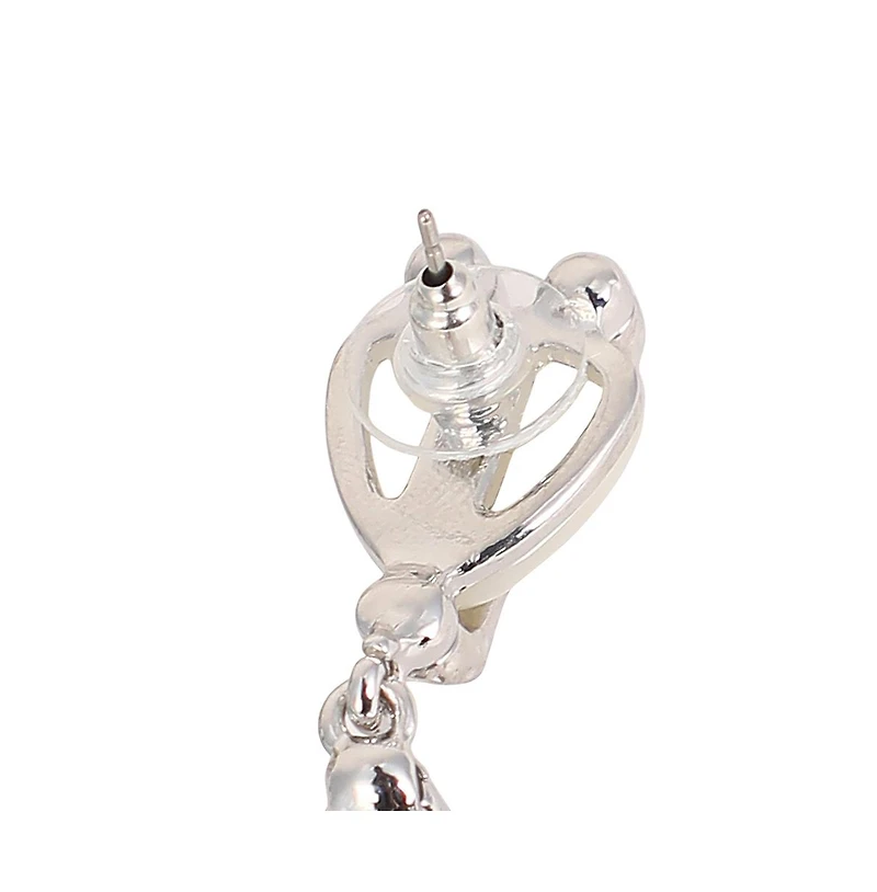 Women's The Veined-Teardrop Drop Earrings - Metallic Silver