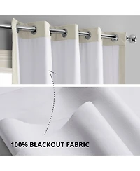 Half Price Drapes Porcelain White Grommet Signature Velvet Blackout Curtain