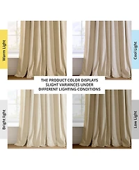 Half Price Drapes Neutral Ground Signature Velvet Blackout Curtain