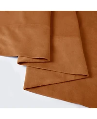 Half Price Drapes Burnt Pumpkin Signature Velvet Blackout Curtain