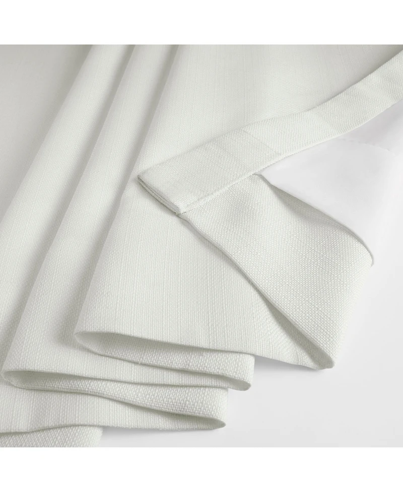 Half Price Drapes Magnolia Off White Italian Faux Linen Room Darkening Curtain