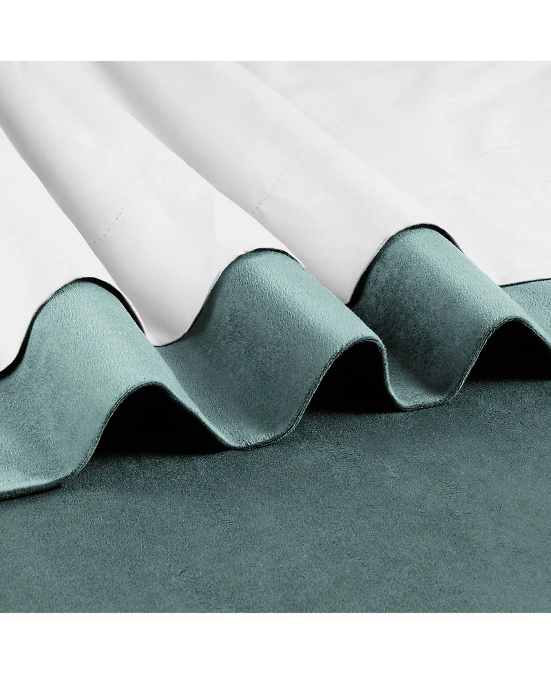 Half Price Drapes Skylark Blue Signature Velvet Blackout Curtain