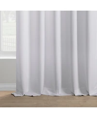 Half Price Drapes Dove White Italian Faux Linen Room Darkening Curtain
