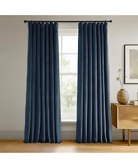 Half Price Drapes Porcelain White Signature Velvet Blackout Curtain