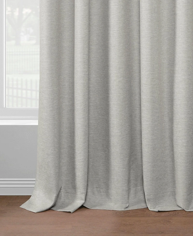 Half Price Drapes Boho Chic Faux Linen Blackout Curtain Pair (2 Panels