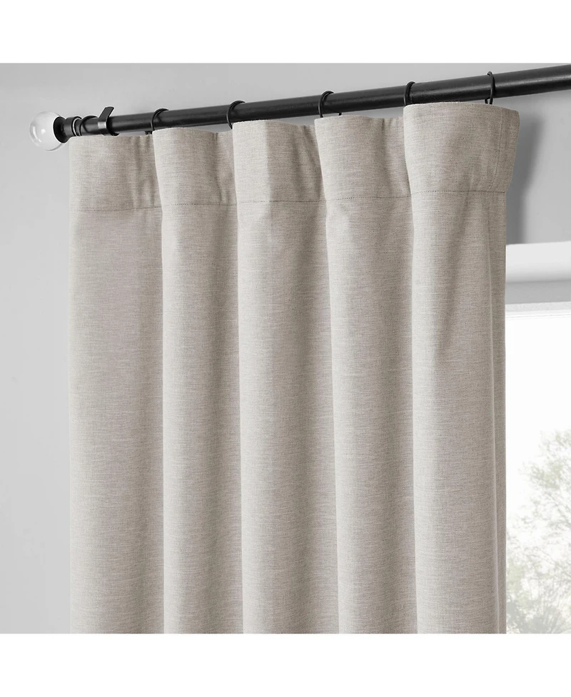 Half Price Drapes Boho Chic Faux Linen Blackout Curtain Pair (2 Panels