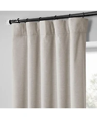 Half Price Drapes Boho Chic Faux Linen Blackout Curtain Pair (2 Panels
