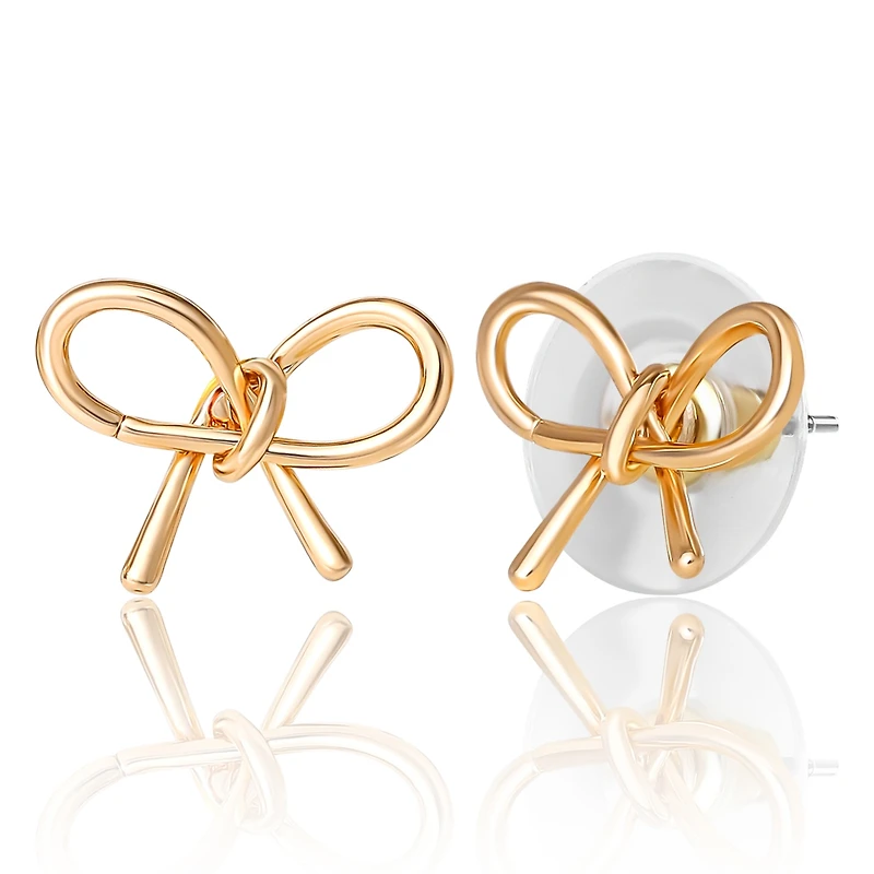 Jessica Simpson Gold-Tone Bow, Butterfly & Pearl Stud & Hoop Earring Set, 12 Pairs