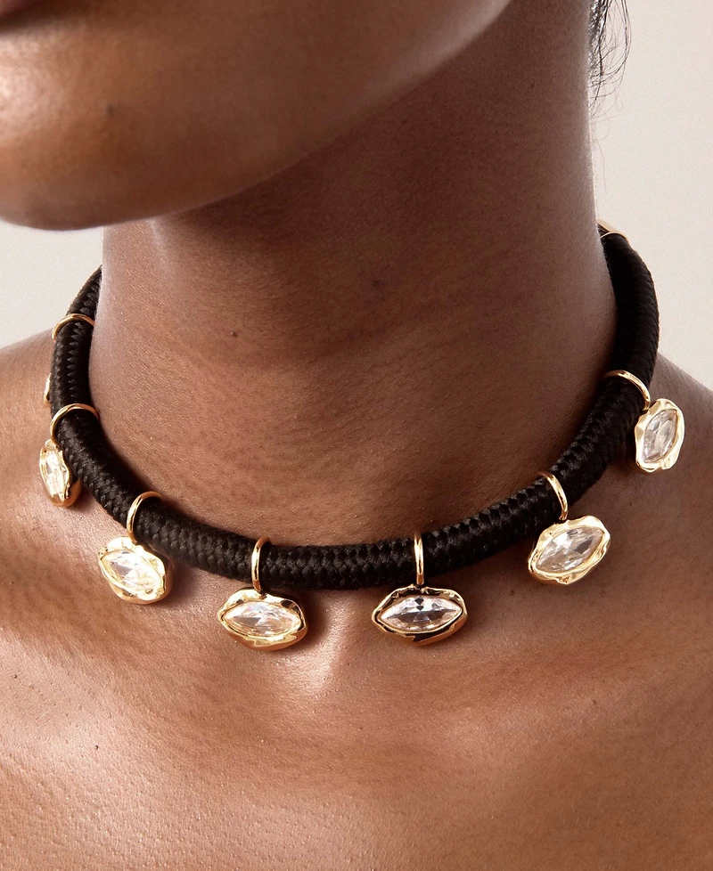 Ettika Midnight Luxe Crystal Choker Necklaces