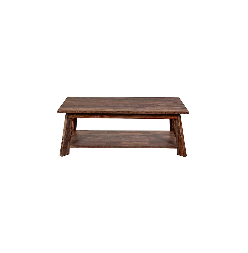 Porter Designs Kalispell Solid Sheesham Wood Coffee Table, Brown