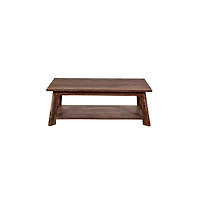 Porter Designs Kalispell Solid Sheesham Wood Coffee Table, Brown