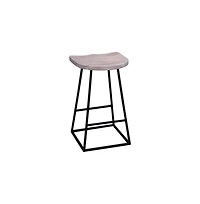 Porter Designs Clement Solid Wood 24" Bar Stool, White