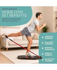 Lifepro Portable Home Gym Kit – Push Up Board with Resistance Bands for Full Body Workouts